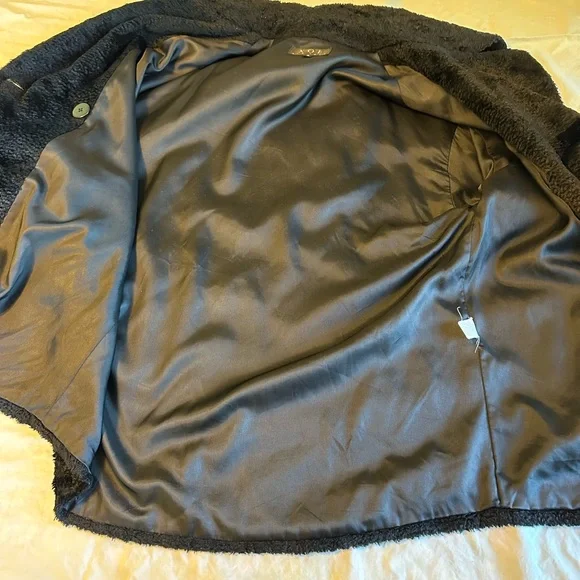 Vintage - XOE ‘s Women's Elegant Black Teddy Jacket/ Small - Oversized - Picture 14 of 15